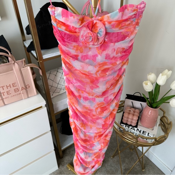 NWOT ZARA FLORAL TULLE DRESS - Picture 5 of 7